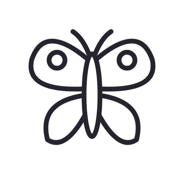 Butterfly coloring page for toddlers