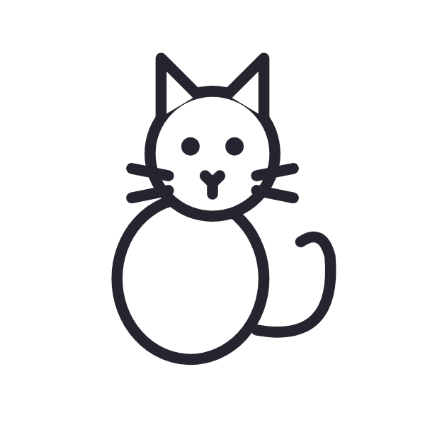 Cat coloring page for toddlers