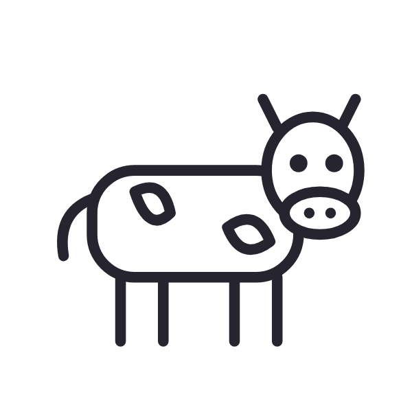 Cow coloring page for toddlers
