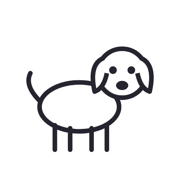 Dog coloring page for toddlers