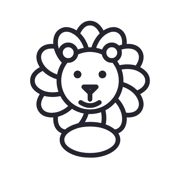 Lion coloring page for toddlers