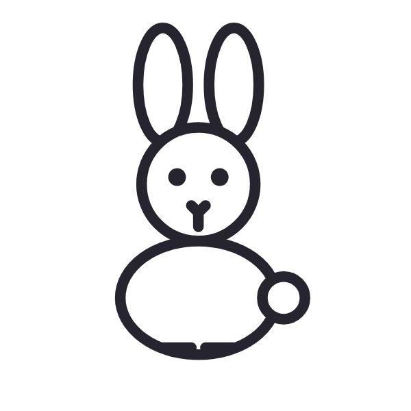 Rabbit coloring page for toddlers