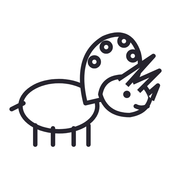 Triceratops coloring page for toddlers