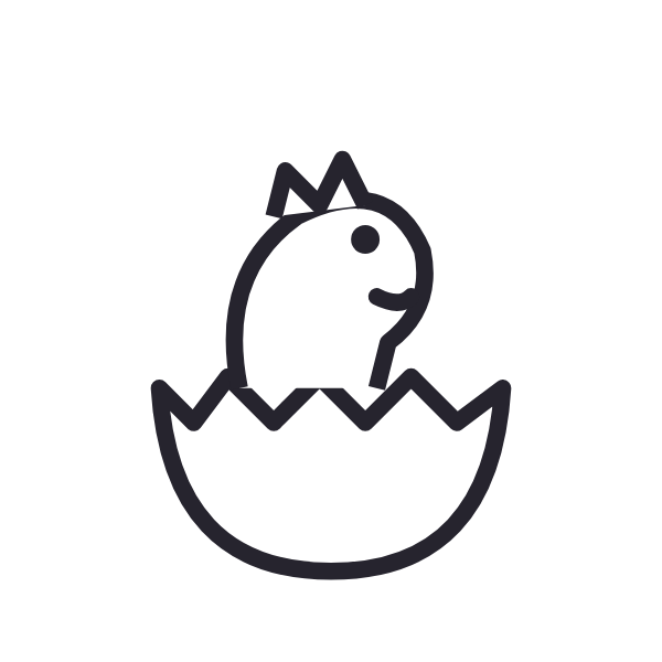 Baby dinosaur in an egg coloring page