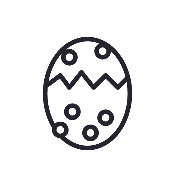 Dinosaur egg coloring page
