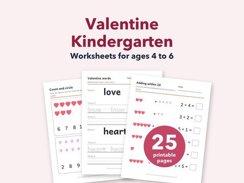 Valentine Kindergarten Worksheets
